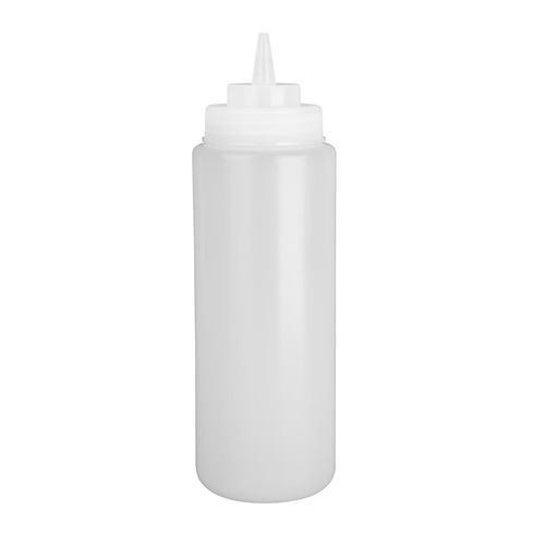 Vogue Wide Neck Heavy Duty Sauce Bottle Clear 900ml - E093