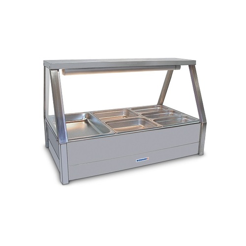 Roband E23RD Straight Glass Double Row Hot Food Display with Rear Doors - E23RD