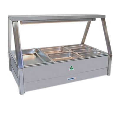 Roband E23RD Straight Glass Double Row Hot Food Display with Rear Doors - E23RD