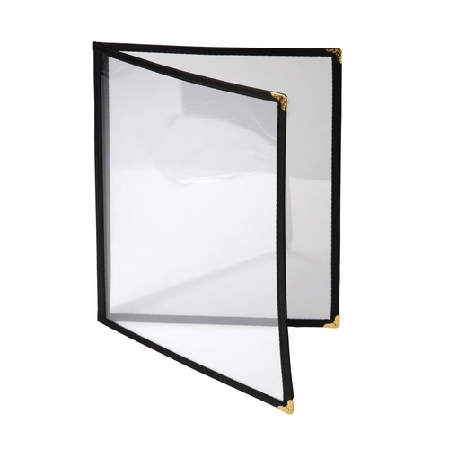 Olympia A4 Four Card American Style Menu Holder Black - E293