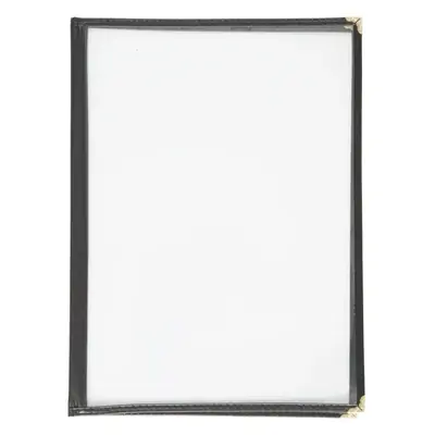 Olympia A4 Four Card American Style Menu Holder Black - E293