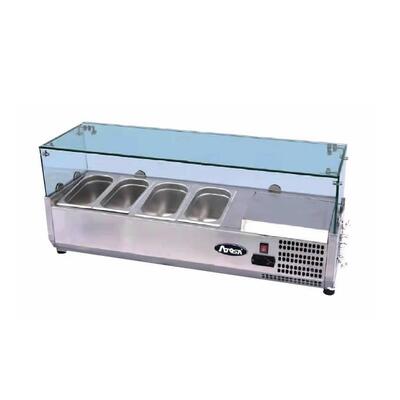Atosa ESL3881 - Glass Canopy Counter Top Salad Bar - 4 x 1/3 GN Pans - ESL3881