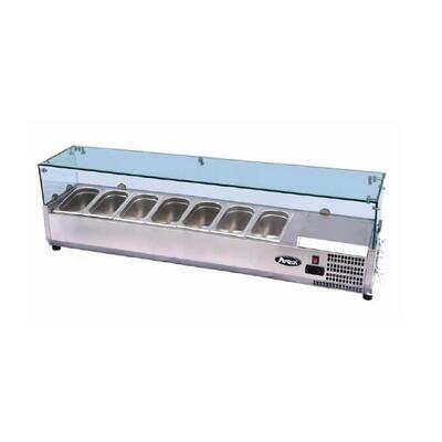 Atosa ESL3888 - Glass Canopy Counter Top Salad Bar - 8 x 1/3 GN Pans - ESL3888
