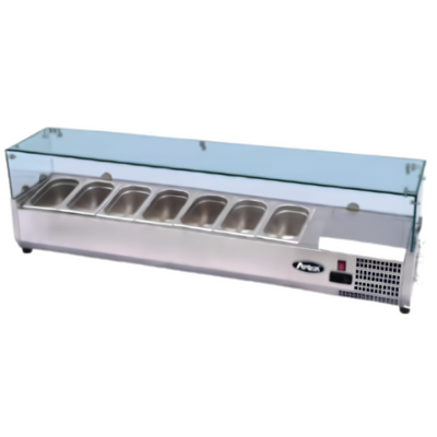 Atosa ESL3888 - Glass Canopy Counter Top Salad Bar - 8 x 1/3 GN Pans - ESL3888