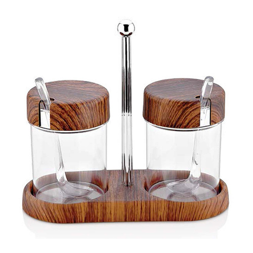 Evelin Condiment Set With Stand 165x75x100mm - EVE10199