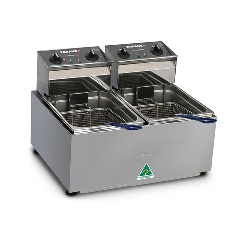 Roband F28 - 2 x 8L Electric Bench Top Fryer - F28_