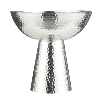 Rogue Pali Silver Metal Footed Planter 310x310x310mm - F5106443