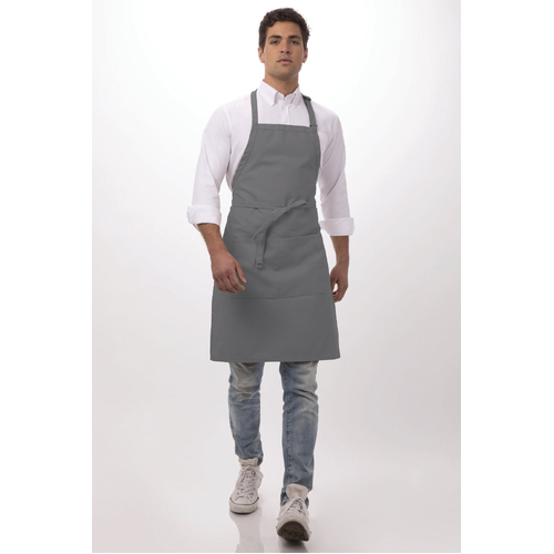 Bib Apron - Grey - F8-GRY - F8-GRY