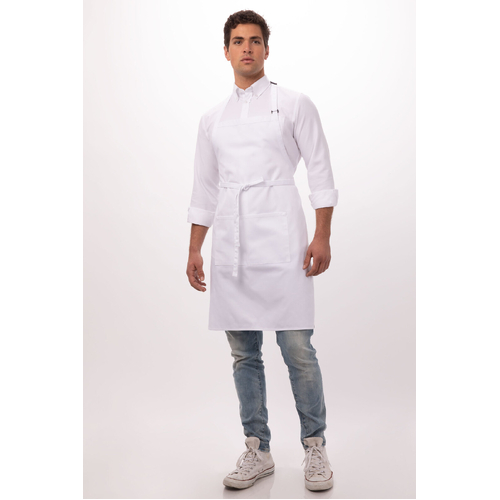 Bib Apron - White - F8-WHT - F8-WHT