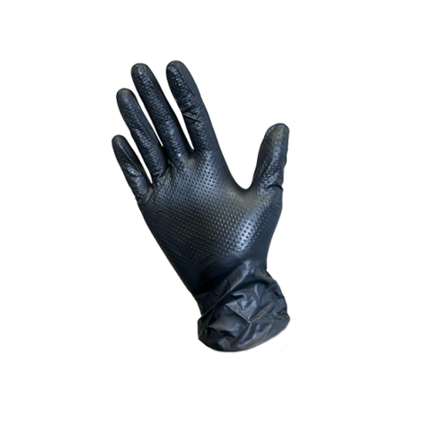 F8 Super Tough Nitrile Black Gloves - Large (Box of 100) - F8TNG01L