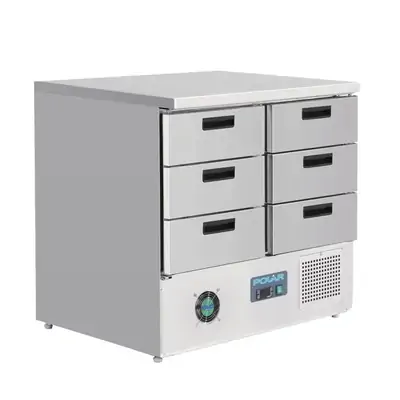 Polar FA440-A G-Series Refrigerated Counter with 6 Drawers 240Ltr - FA440-A
