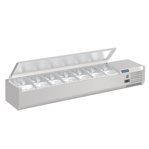Polar FA855-A G-Series Countertop Prep Fridge with Lid 7x 1/4GN - FA855-A