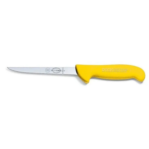 F.Dick ErgoGrip Boning Knife Curved Blade Semi-Flexible 150mm Yellow S-S/P - FD-82982-15-1-02