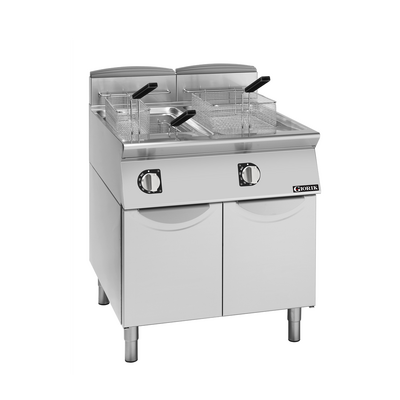 Giorik FG7817PT - 800mm Gas Double Pan Fryer on Base - 2 x 17 Litres - FG7817PT