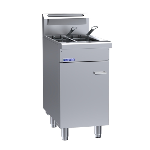 Luus FSV-45 - Gas V Pan Split Tank Fryer - 2 Baskets - FSV-45