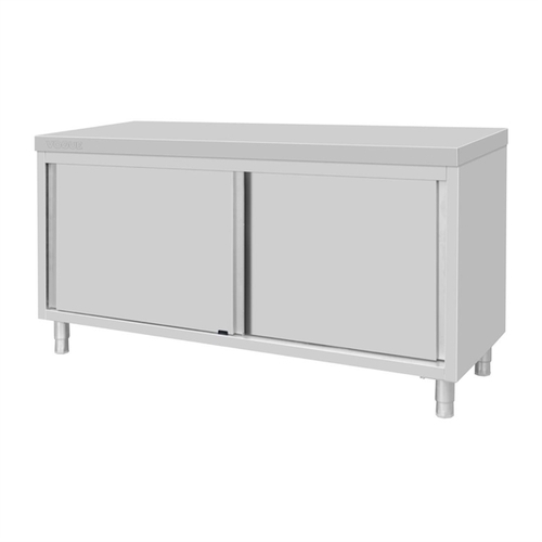 Vogue Standing Floor Cupboard Stainless Steel 900x1800x600mm - FU587