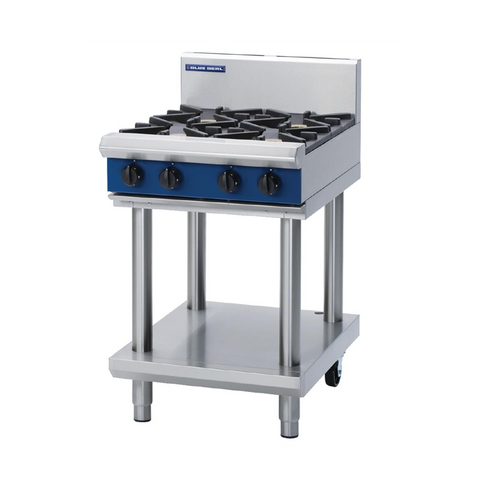 Blue Seal G514C-LS -  2 Burner Gas Cooktop + 300mm Griddle with Leg Stand - G514C-LS