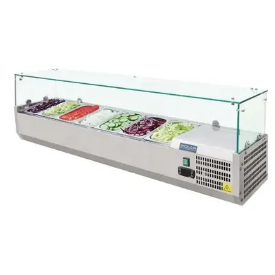 Polar G609-A G-Series Countertop Prep Fridge 7x 1/4 GN - G609-A