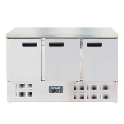 Polar G622-A G-Series Triple Door Counter Fridge 368Ltr - G622-A