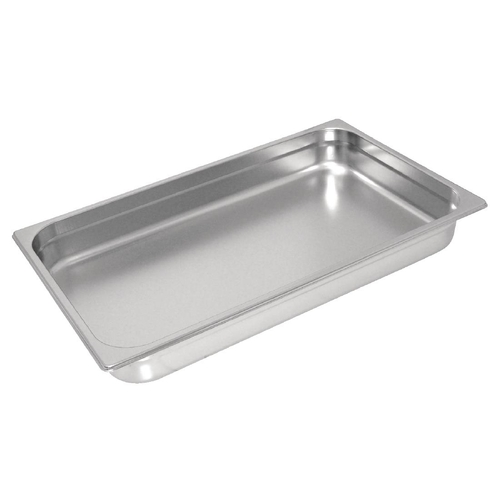 Vogue Heavy Duty Stainless Steel 1/1 Gastronorm Tray 100mm 13.5Ltr - GC964