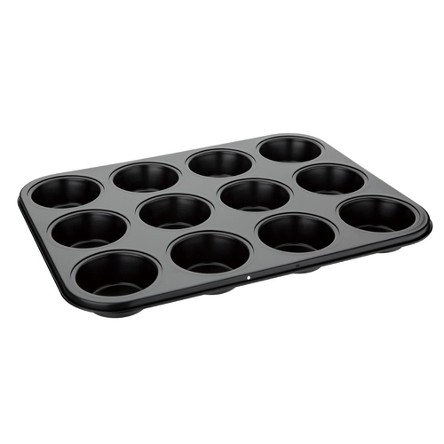 Vogue Non Stick Muffin Tray 12 Cup - 350x270x30mm 13 3/4x10 1/2x1" - GD011