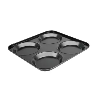 Vogue Non Stick Yorkshire Pudding Tray 4 Cup 235x235x23mm - GD012
