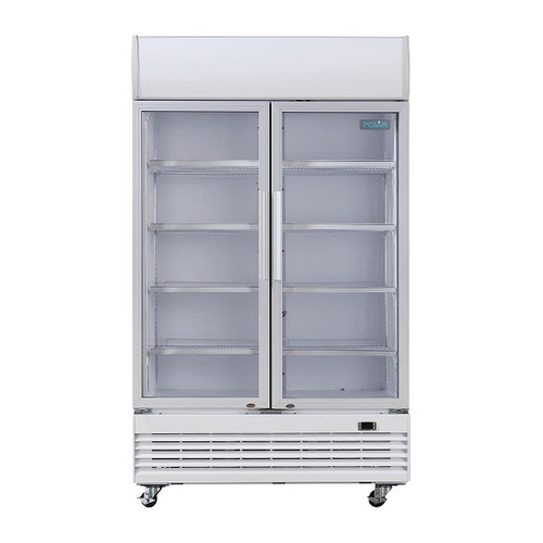 Polar GE580-A G-Series Hinged Door Upright Display Cooler/Fridge with Light Box 950Ltr - GE580-A