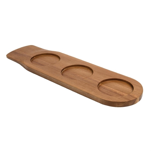 Olympia Serving Stick Acacia Three Recess (Fit up to 95mm Dishes) - GF208