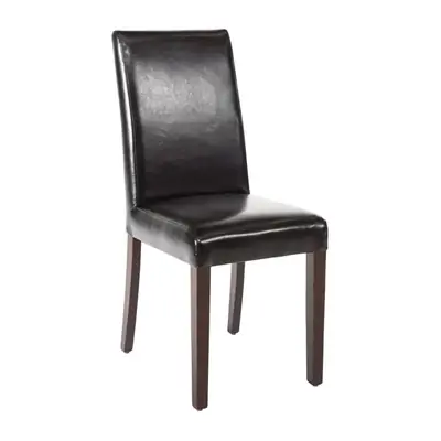 Bolero Faux Leather Dining Chairs Black (Pack of 2) - GF954