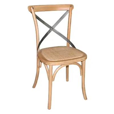  Bolero Natural Wooden Dining Chairs with Backrest (Pack of 2) - GG656