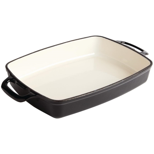 Vogue Rectangular Dish Black - 55x390x235mm 2 3/4Ltr 94 1/2fl oz - GH324