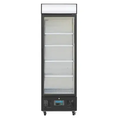 Polar GH427-A G-Series Upright Display Fridge Black - 368Ltr - GH427-A