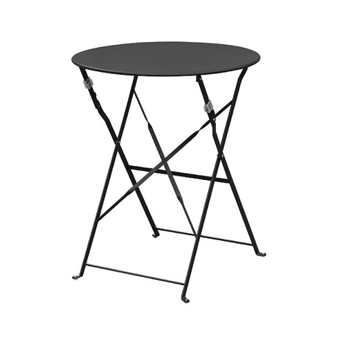Bolero Black Pavement Style Steel Table 595mm - GH558