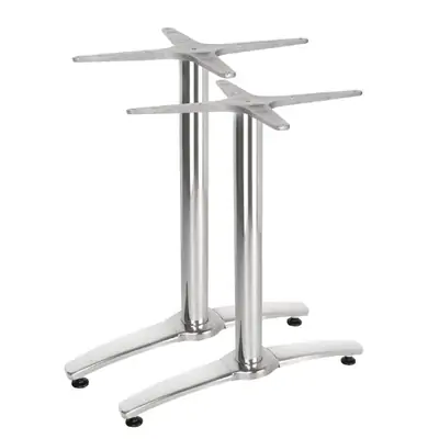 Bolero Aluminium Twin Leg Table Base (Pack of 2) - GH985