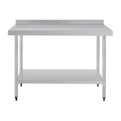 Vogue Stainless Steel Table with Splashback 1200x700x900mm - GJ507