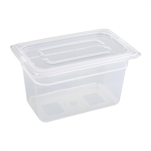 Vogue Polypropylene 1/4 Gastronorm Tray 150mm 3.7Ltr (Box of 4) - GJ524