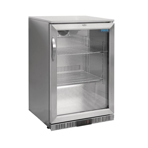 Polar GL007-A G-Series Counter Back Bar Cooler with Hinged Door Stainless Steel - 138Ltr - GL007-A