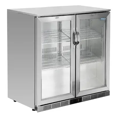 Polar GL008-A G-Series Counter Back Bar Cooler with Hinged Doors Stainless Steel 208Ltr - GL008-A