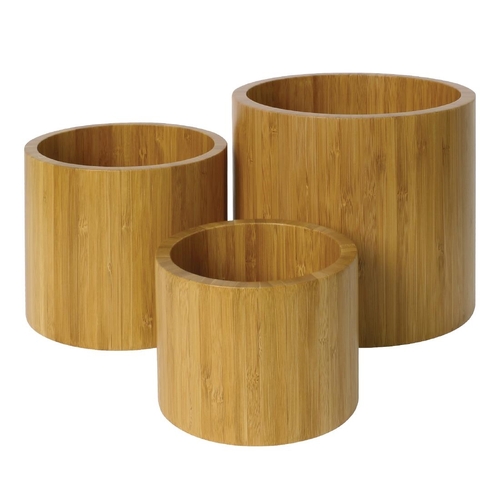 Olympia Bamboo Display Bowls/Riser Set 170(dia)x150(h)mm (Set 3) - GL073