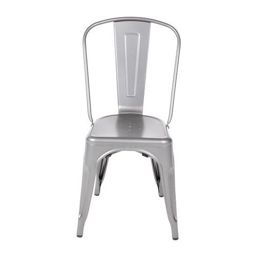 Bolero Gun Metal Grey Steel Bistro Side Chair (Pack of 4) - GL329