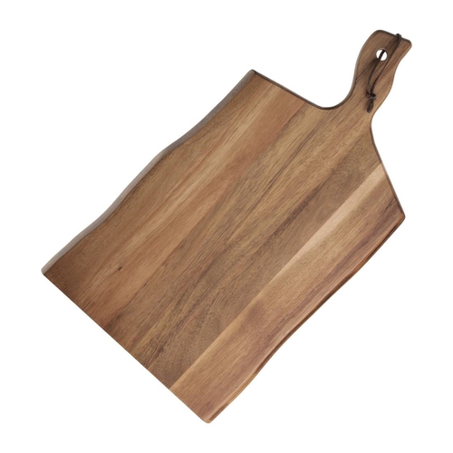 Olympia Acacia Wavy Edge Paddle Board Large 355x250x15mm - 85mm handle - GM264