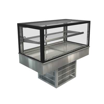 Cossiga GOGRF12 Refrigerated Frameless Glass on Glass Solid Front - 1200mm - GOGRF12