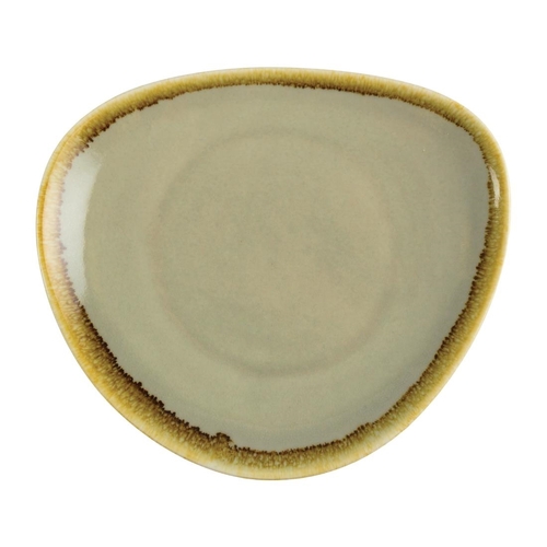 Olympia Kiln Moss Triangular Plate 165mm (Box of 6) - GP472