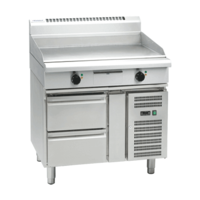 Waldorf GP8900E-RB - 900mm Electric Griddle with Refrigerated Base - GP8900E-RB