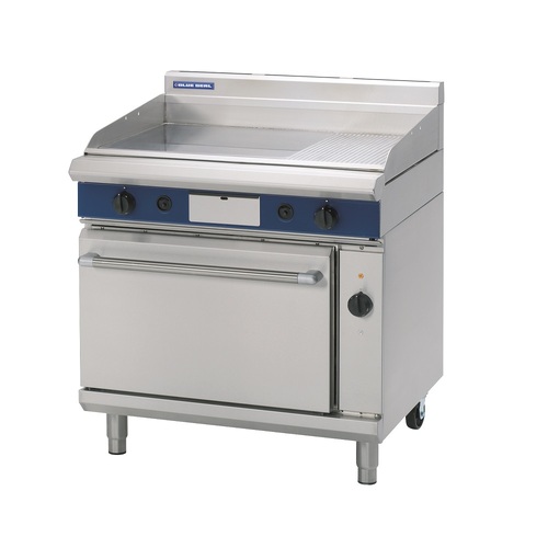Blue Seal GPE56 - 900mm Gas Griddle with Electric Convection Oven - GPE56