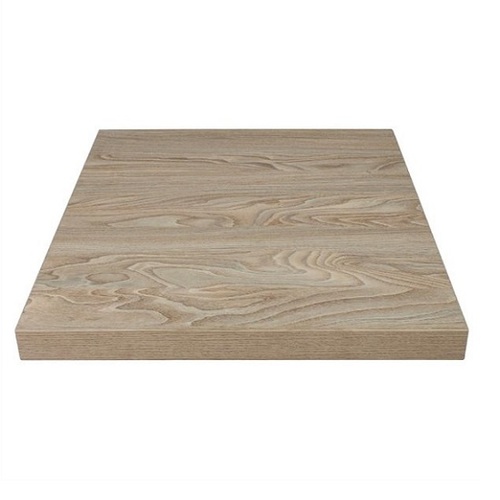Bolero Pre-drilled Square Table Top Antique Natural 700mm - GR331