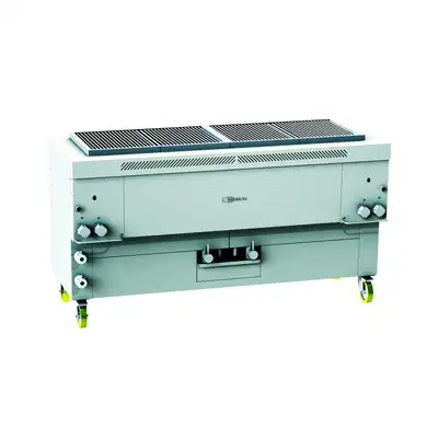 Gresilva GHPI 3F/1700 Horizontal Fixed Mega Gas Grill On Base With Auto Fill Water Feed 1496mm x 478mm - GRE.H3.A10