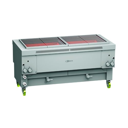 Gresilva GHPI 4F/1700 Horizontal Fixed Mega Gas Grill On Base With Auto Fill Water Feed 1496mm x 607mm - GRE.H4.A10