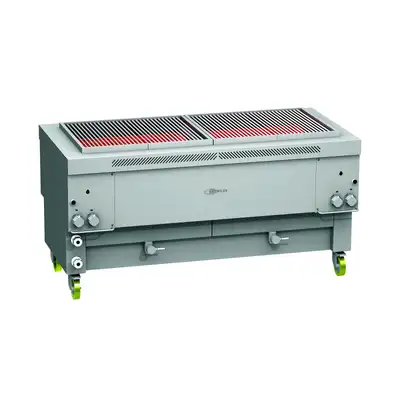 Gresilva GHPI 4F/1700 Horizontal Fixed Mega Gas Grill On Base With Auto Fill Water Feed 1496mm x 607mm - GRE.H4.A10