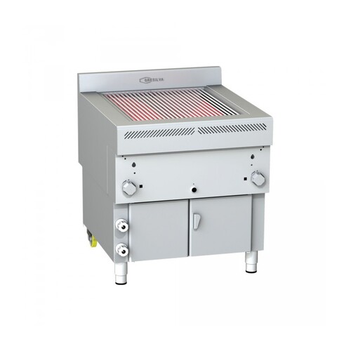 Gresilva GHPI 2/800 Horizontal Fixed Gas Grill On Base With Auto Fill Water Feed 622mm x 737mm - GRE.H8.A10